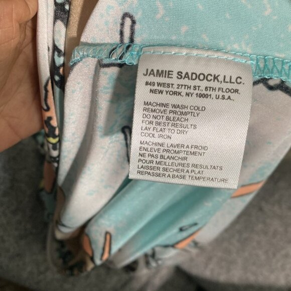 Jamie Sadock Colorful Artsy Abstract Print 1/4 Zip Short Sleeve Golf Top Sz LG - Picture 7 of 8